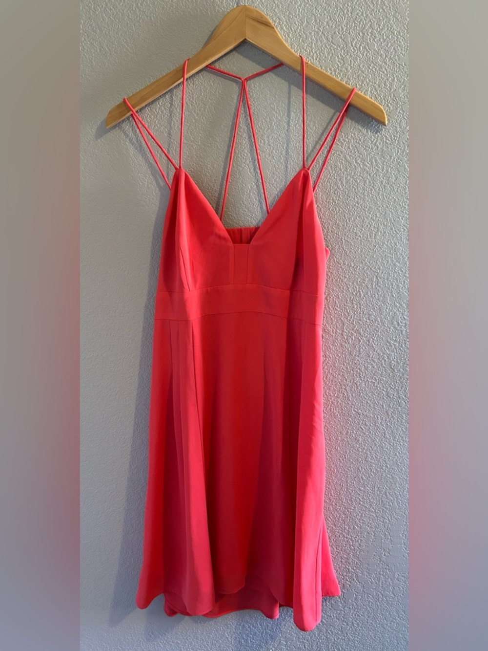 Express Coral Pink Strapless-Inspired Spaghetti Strap Dress